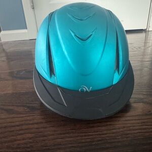 Teal and Black Ovation Riding Helmet